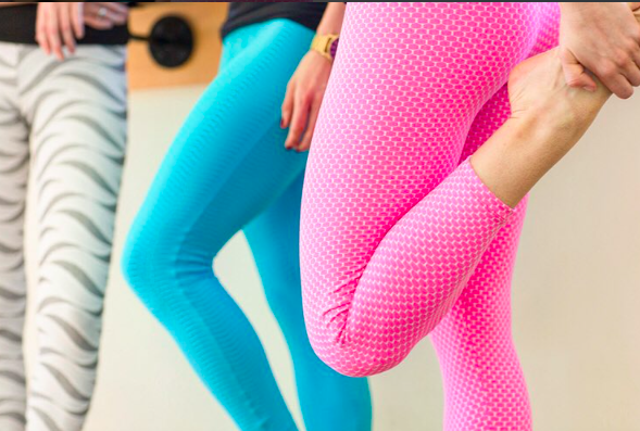 Honeycomb Reversible Capri-Leggings-coco on the go